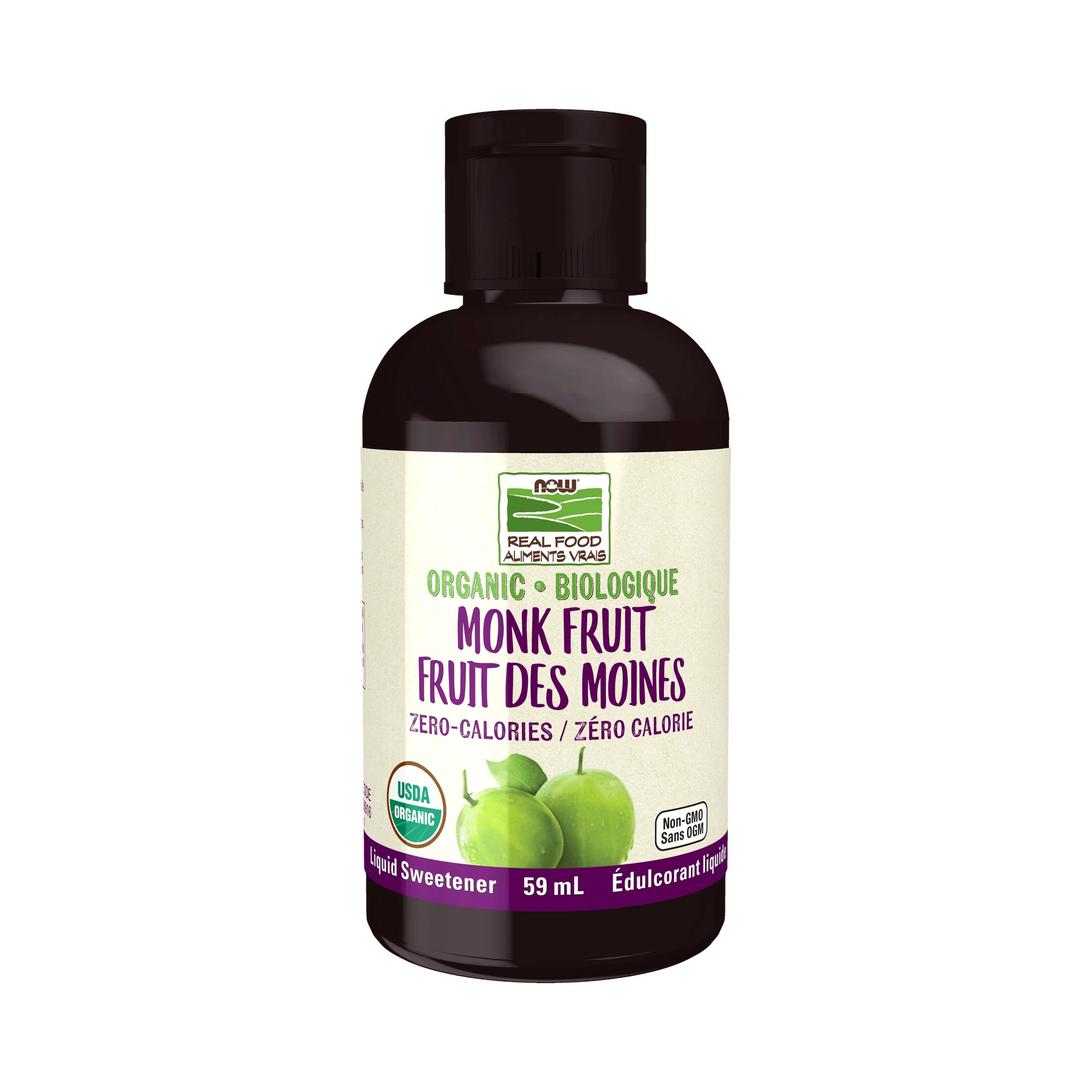 NOW Organic Monk Fruit Liquid Sweetener 59mL