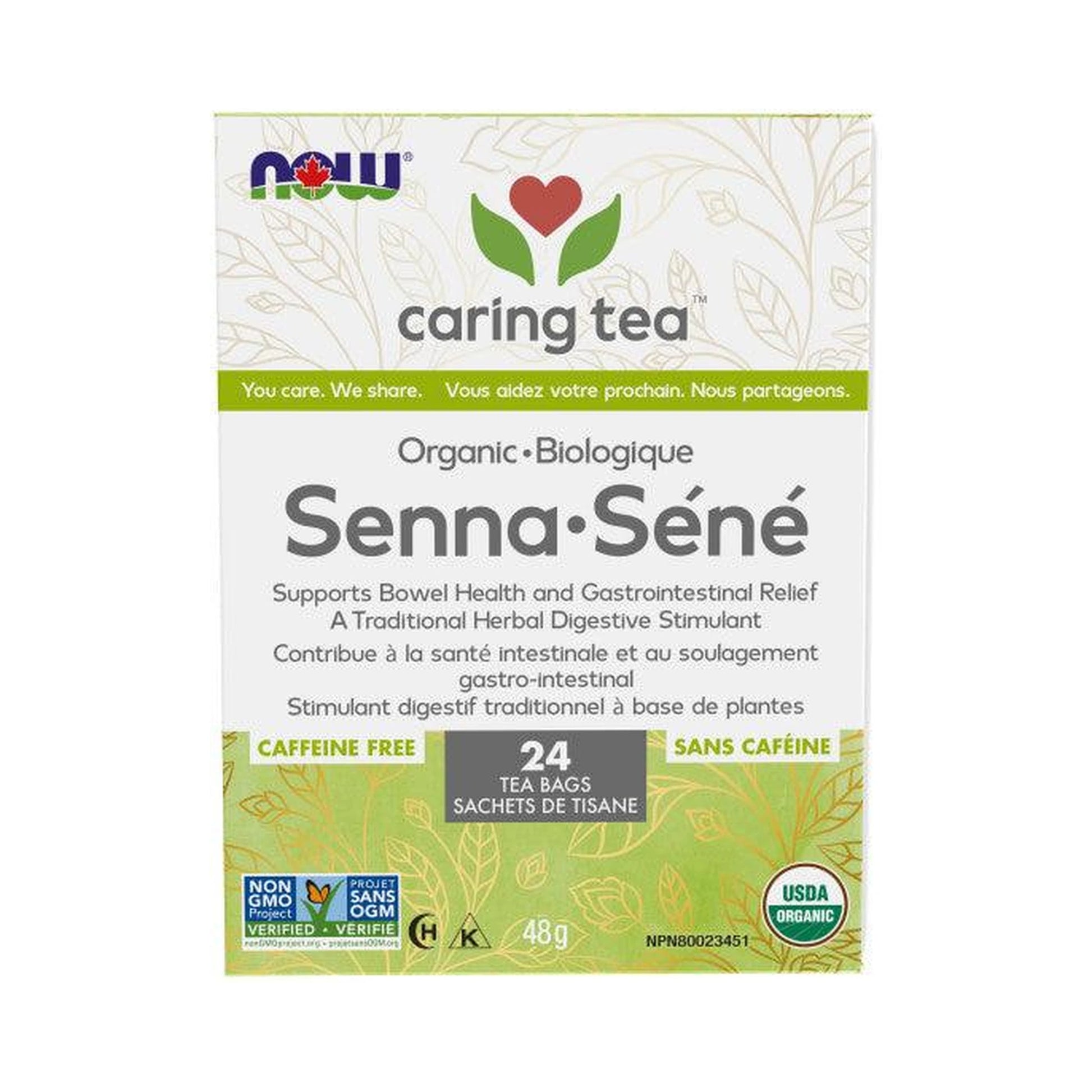 NOW Organic Senna 24 Tea Bags