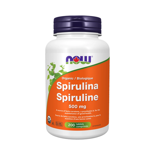 NOW Organic Spirulina 500mg 200 Tablets