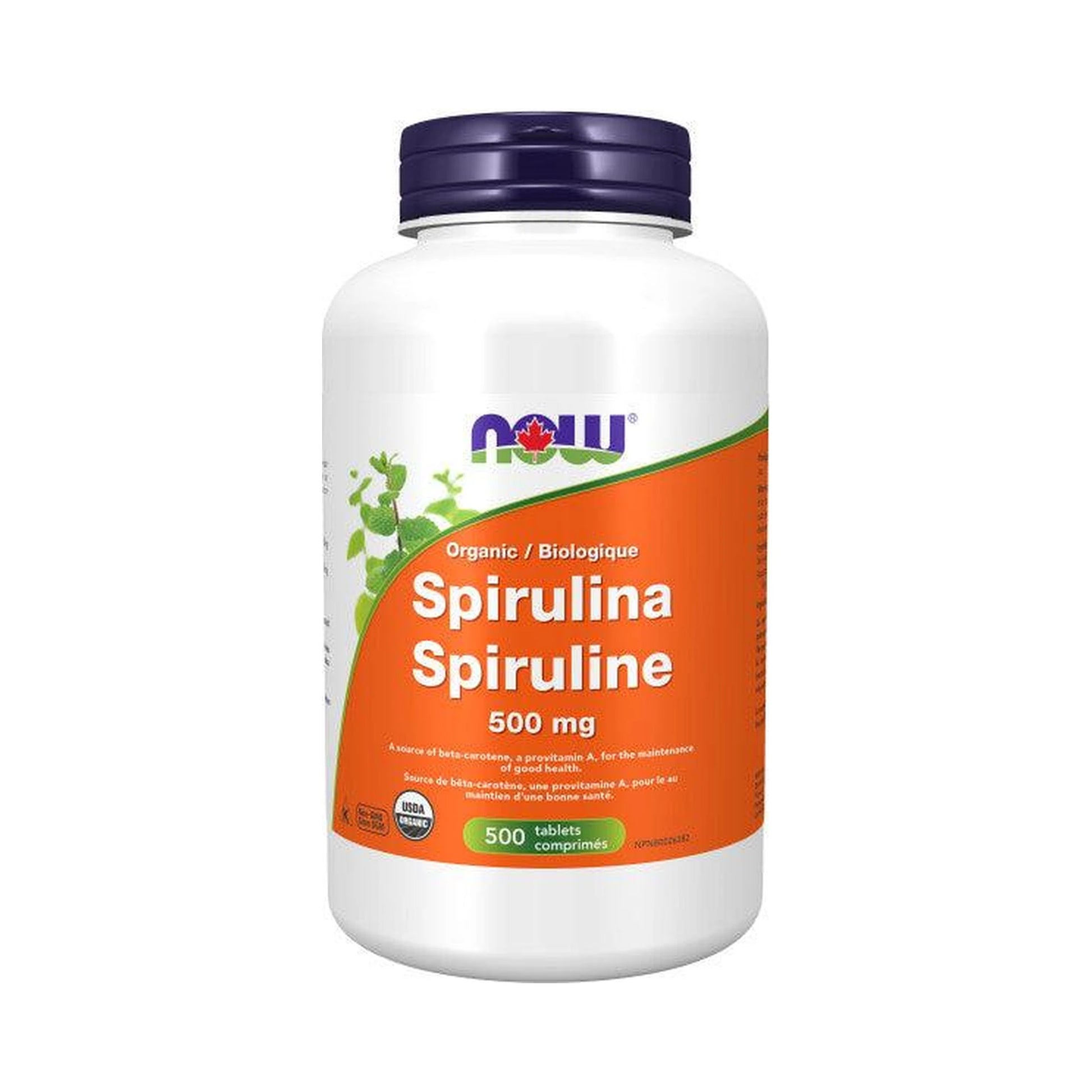 NOW Organic Spirulina 500mg 500 Tablets