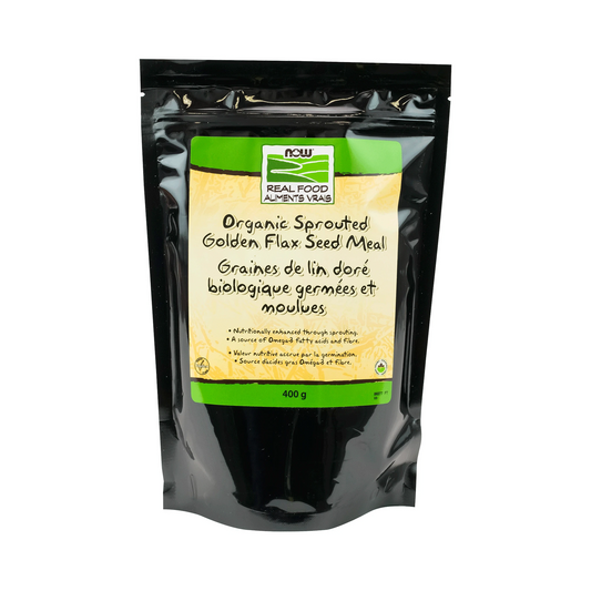 NOW Organic Sprouted Golden Flax Seed Meal 400g