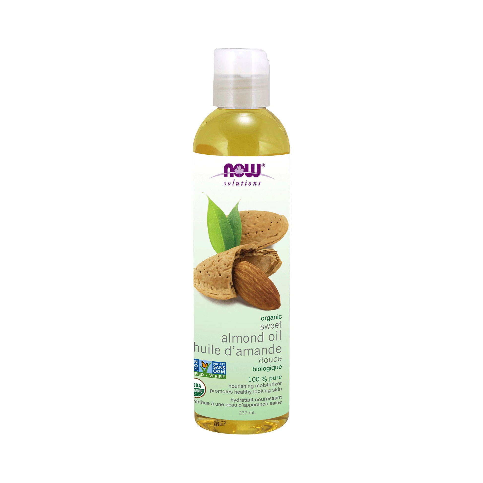 NOW Organic Sweet Almond Oil 237mL