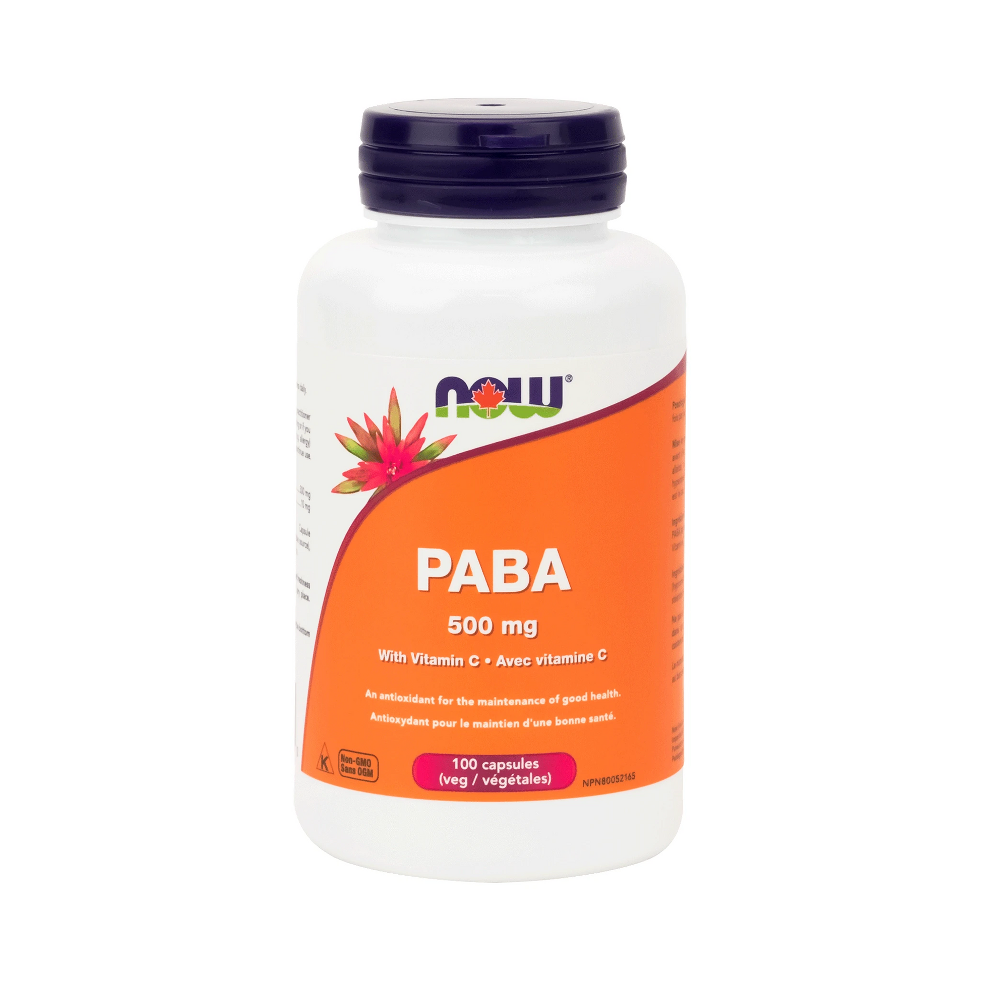 NOW PABA 500mg with Vitamin C 100 Veg Capsules