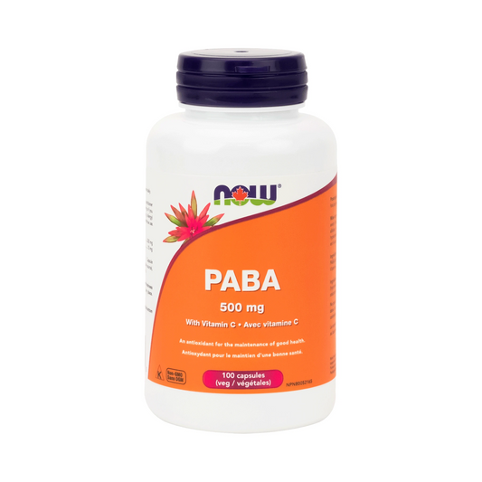NOW PABA 500mg with Vitamin C 100 Veg Capsules