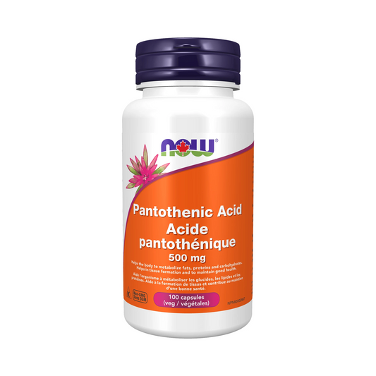 NOW Pantothenic Acid 500mg 100 Capsules