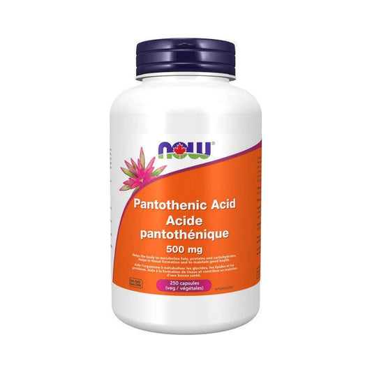 NOW Pantothenic Acid 500mg 250 Capsules