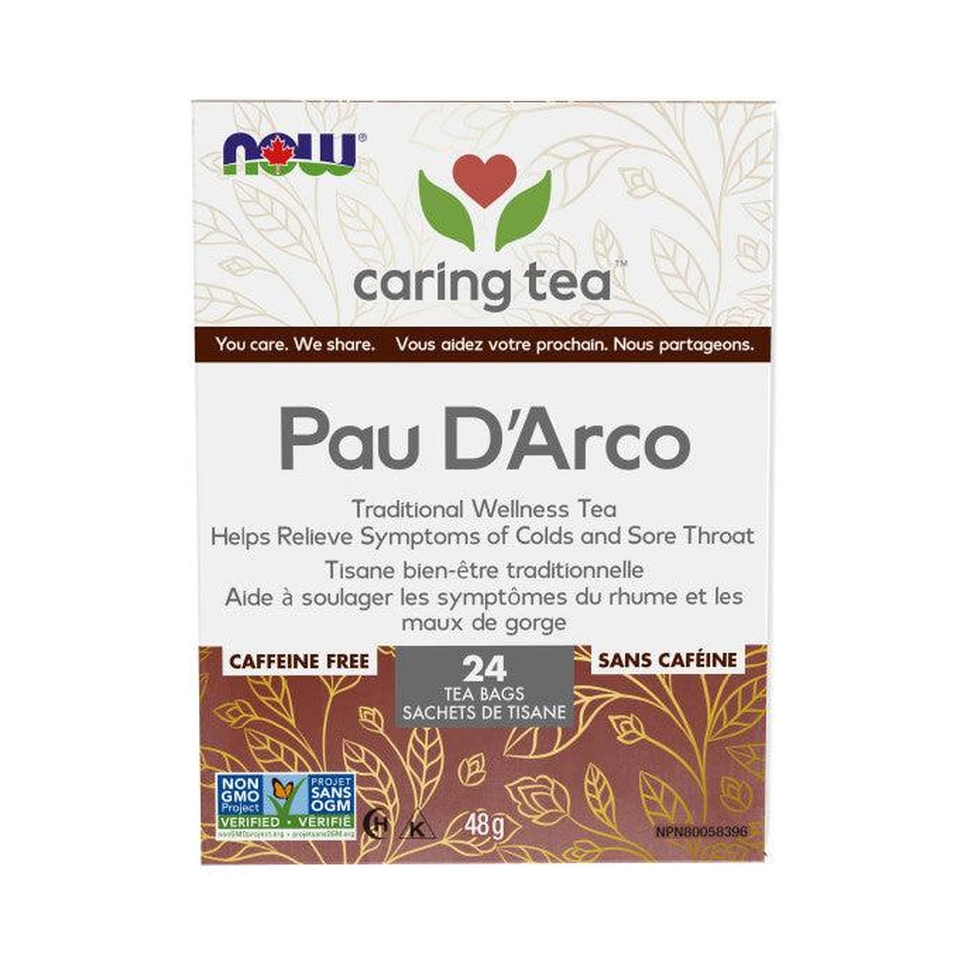NOW Pau D'arco Traditional Wellness 24 Tea Bags