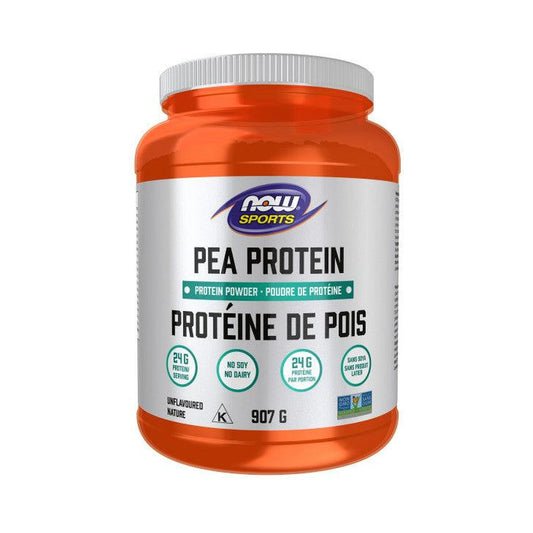 NOW Pea Protein, Non-GMO Vegan, Unflavoured 907g