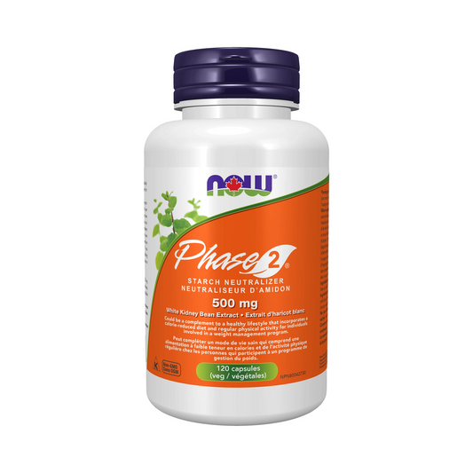 NOW Phase-2 Starch Neutralizer 500mg 120 Veg Capsules
