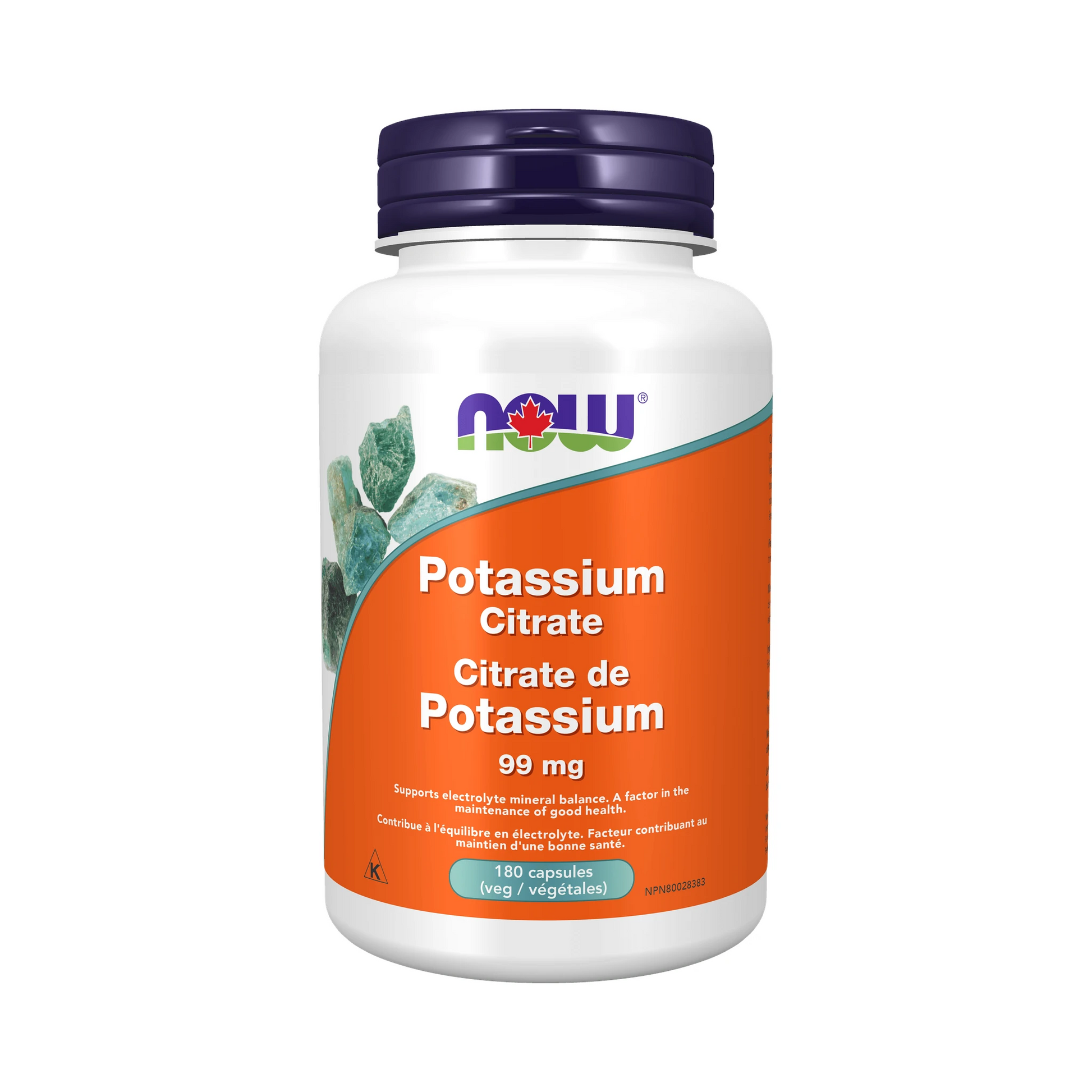 NOW Potassium Citrate 99mg 180 Capsules
