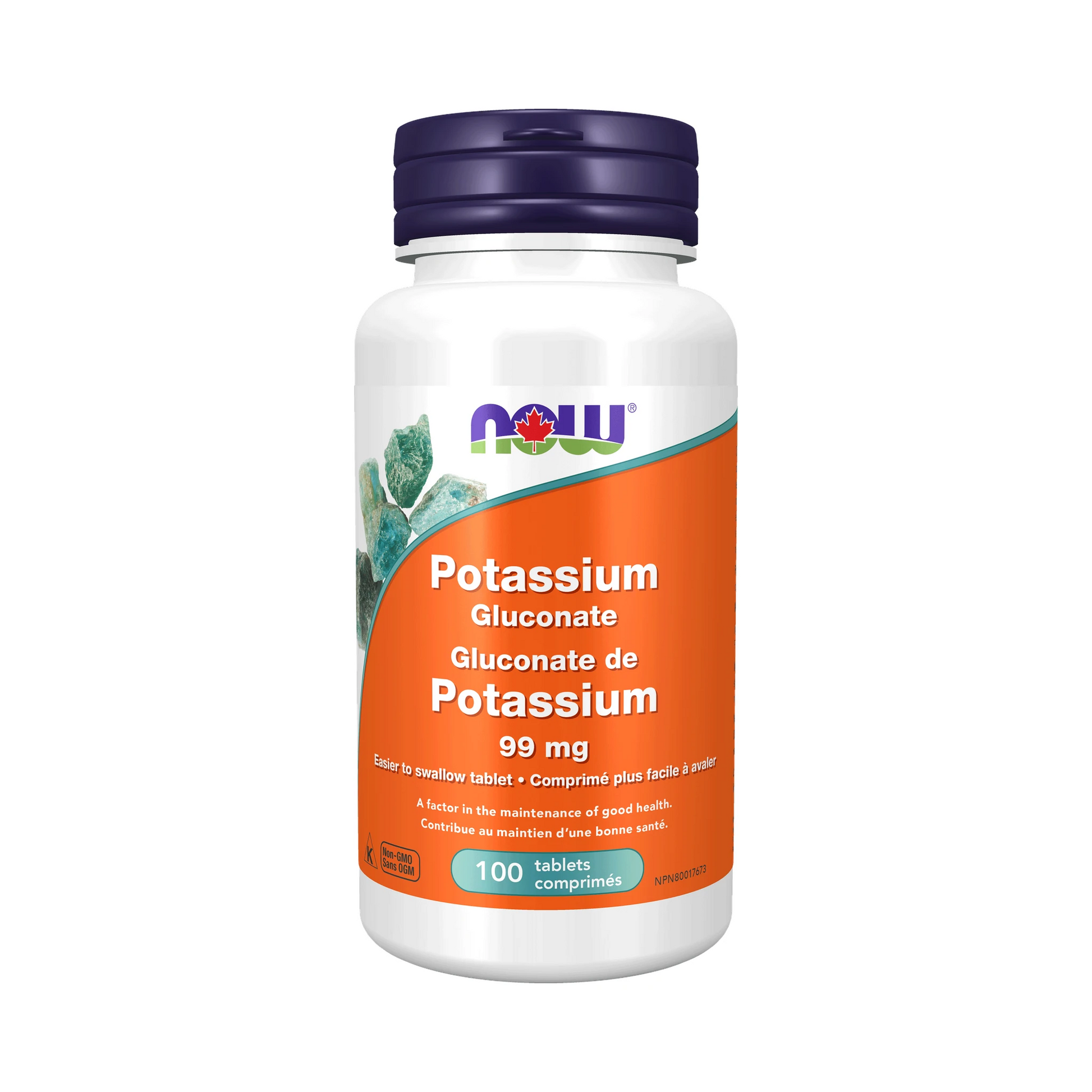 NOW Potassium Gluconate 99mg 100 Tablets