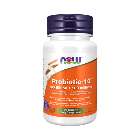 NOW Probiotic-10 100 Billion (10 Strains) 30 Veg Capsules