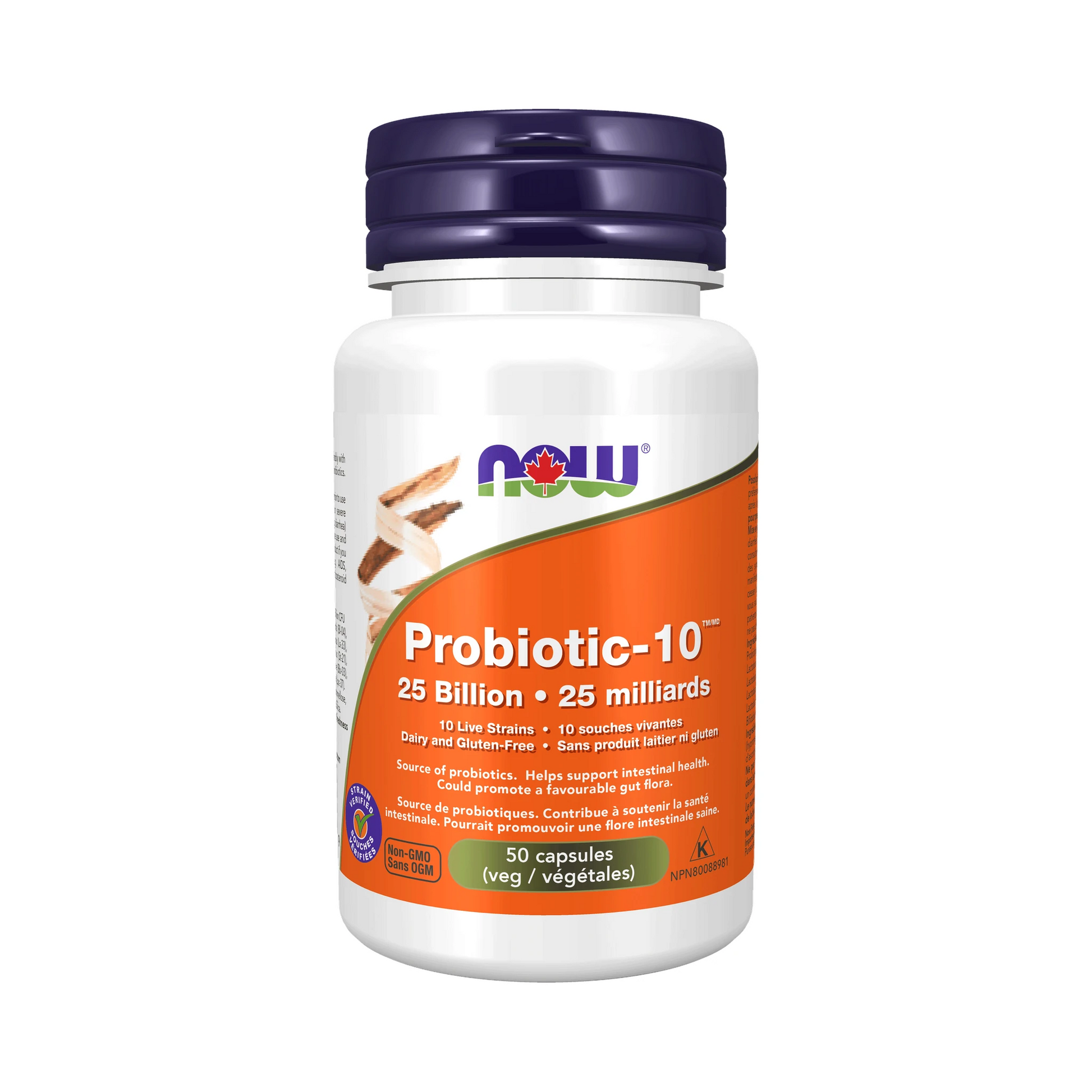 NOW Probiotic-10 25 Billion (10 Strains) 50 Veg Capsules