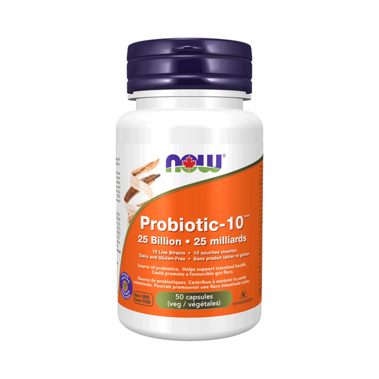 NOW Probiotic-10 25 Billion (10 Strains) 50 Veg Capsules