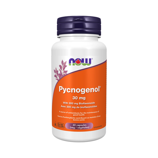 NOW Pycnogenol 30mg with Bioflavonoids 60 Veg Capsules