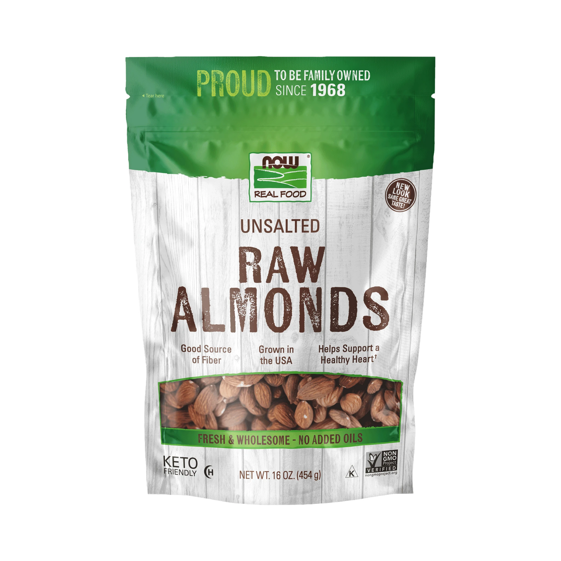 NOW Raw Almonds 454g