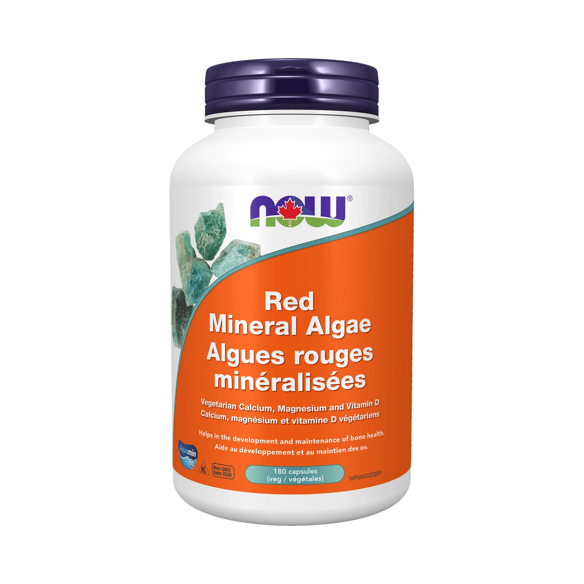 NOW Red Mineral Algae (Vegetarian/Vegan) 180 Veg Capsules