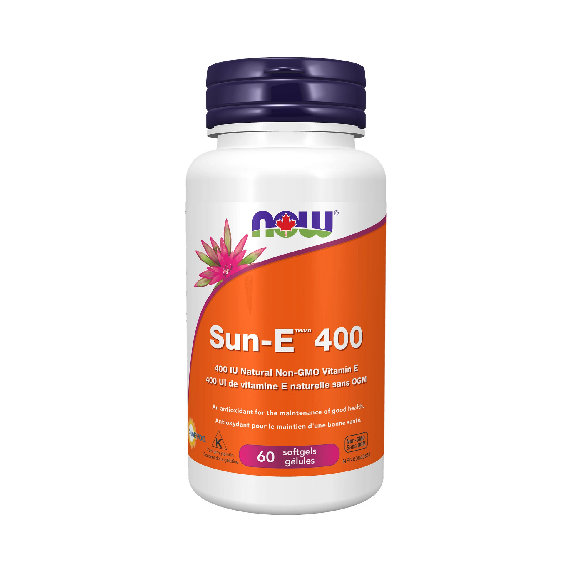 NOW SUN E-400IU (Non-GMO Sunflower) 60 Softgels