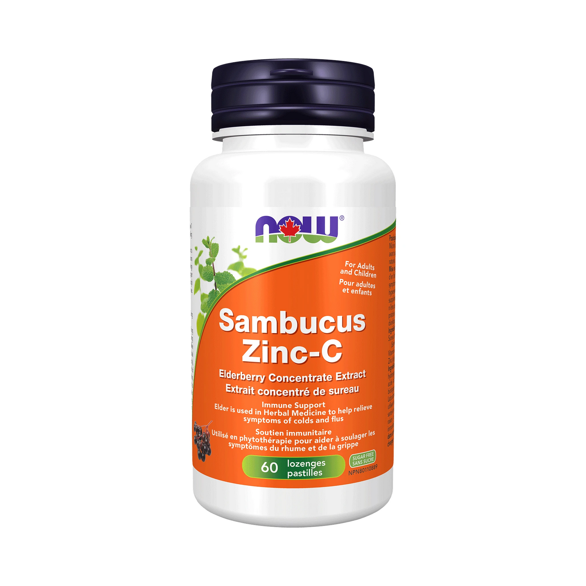 NOW Sambucus Elder Zinc-C 60 Lozenges