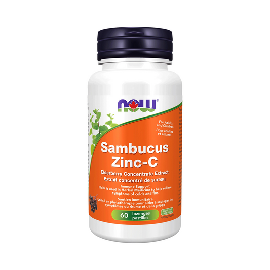 NOW Sambucus Elder Zinc-C 60 Lozenges