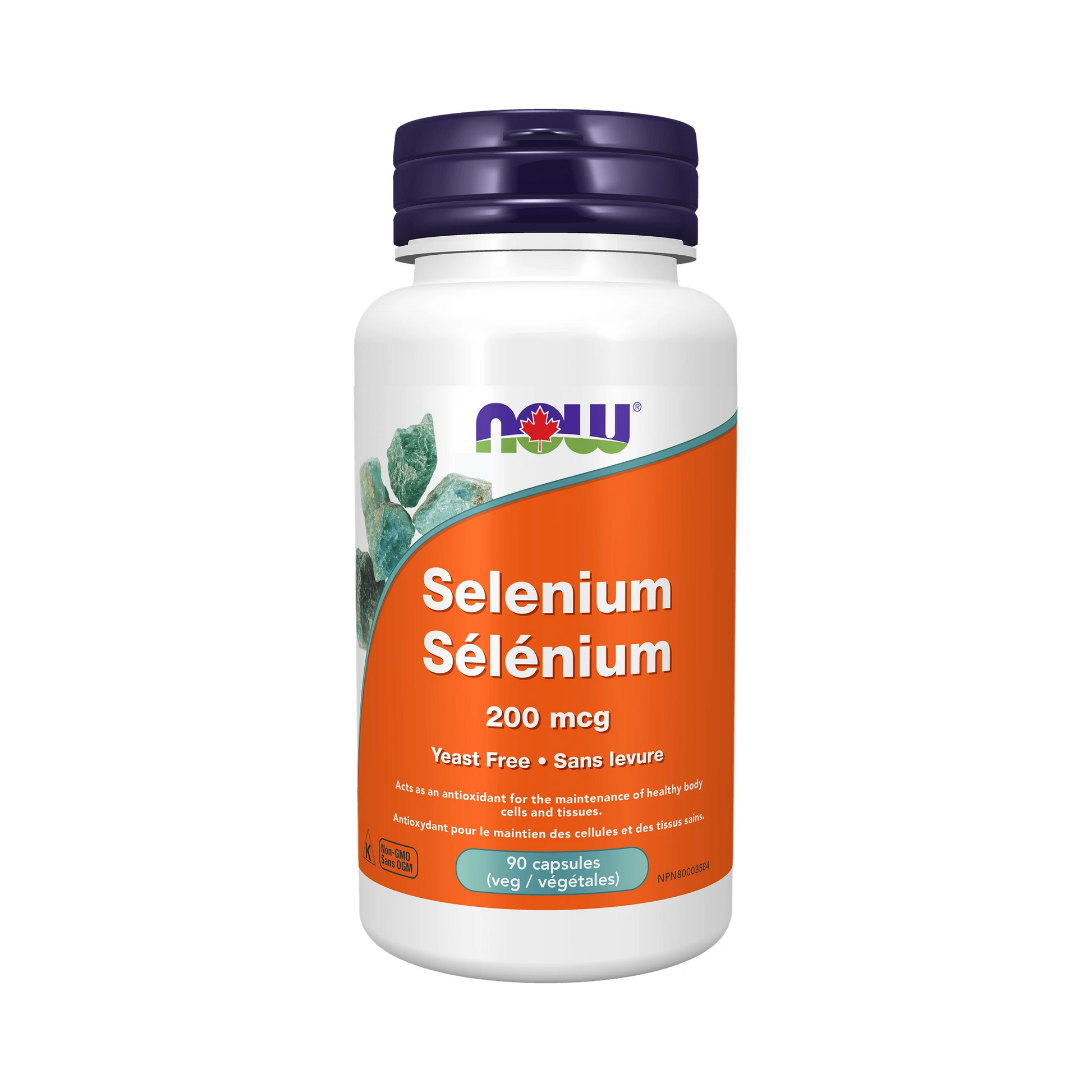 NOW Selenium 200mcg (yeastfree) 90 Veg Capsules
