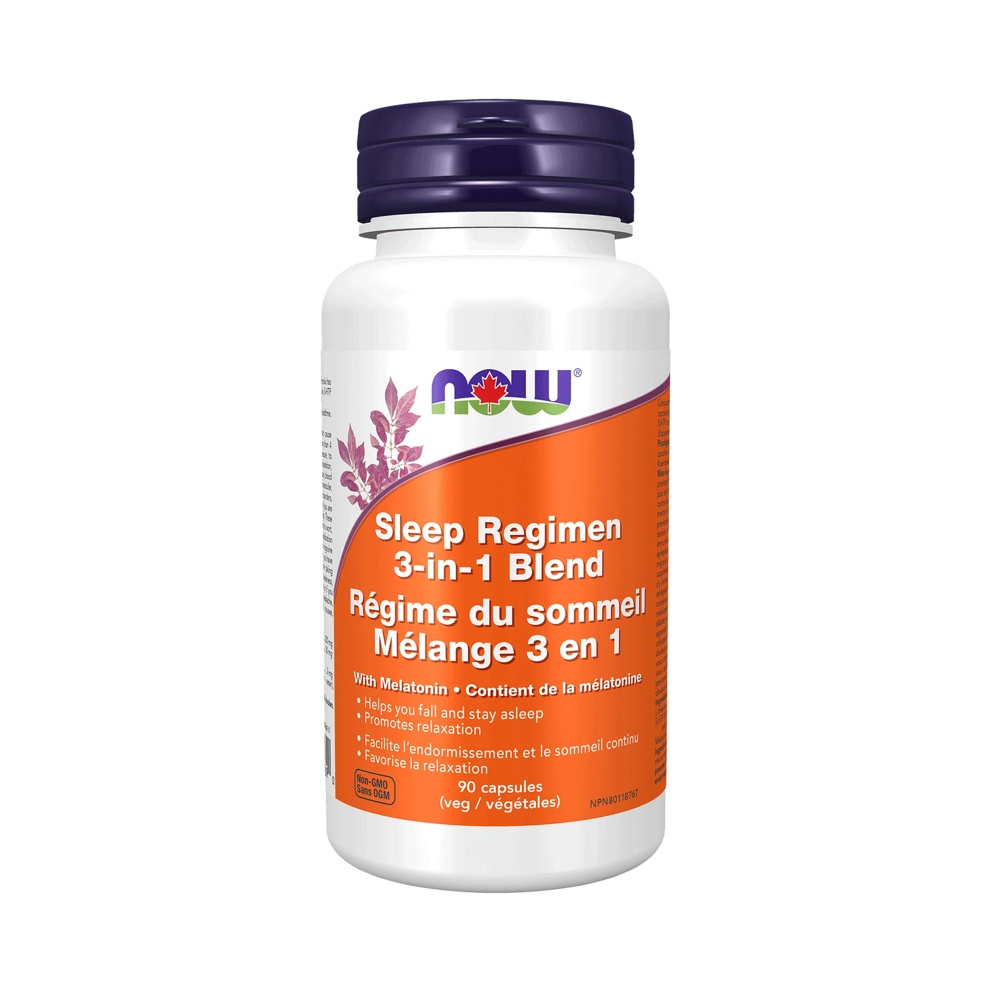 NOW Sleep Regimen 3-in-1 & Melatonin 3mg 90 Veg Capsules