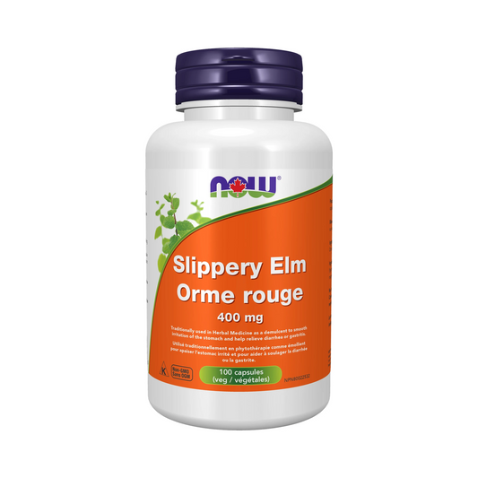 NOW Slippery Elm 400mg 100 Veg Capsules