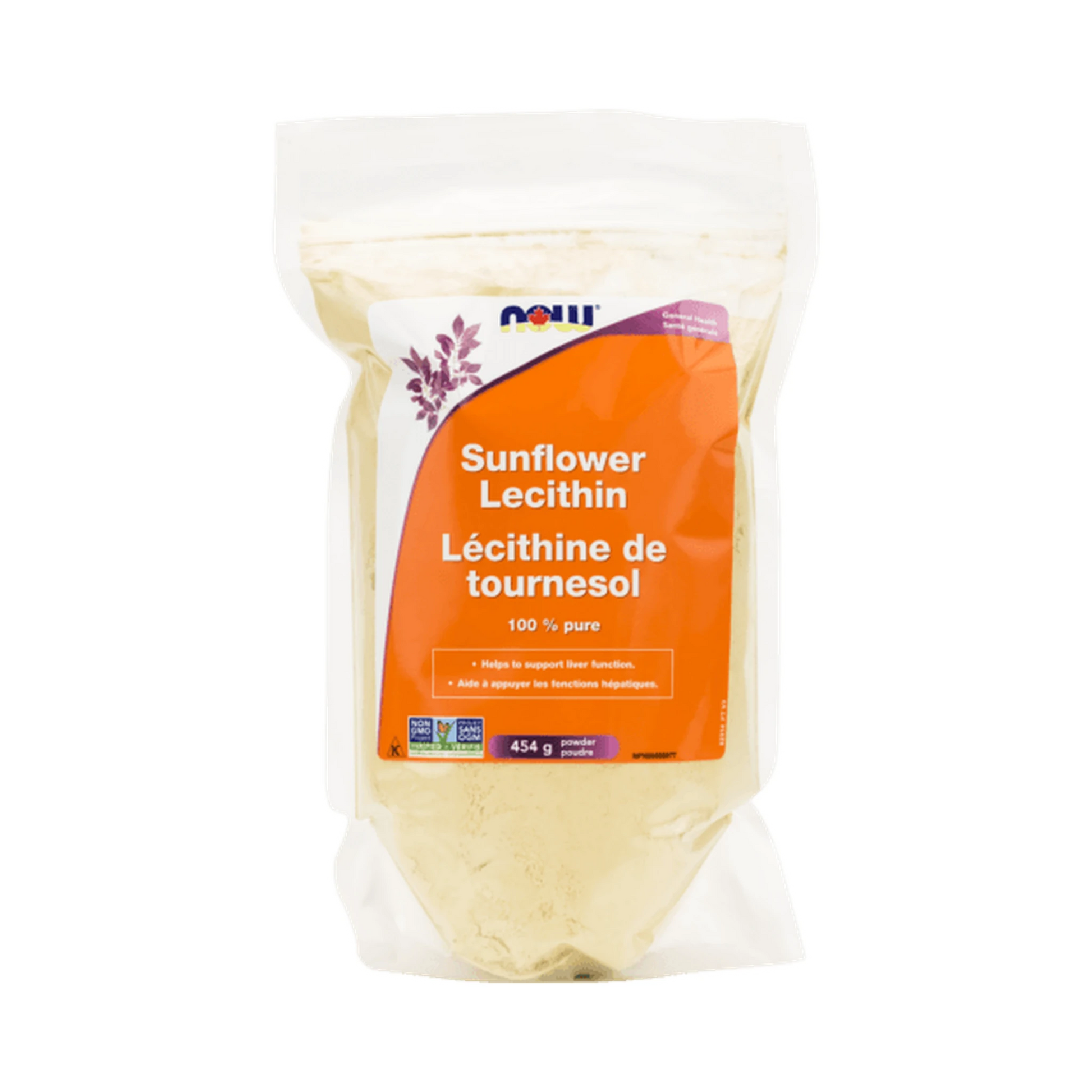 NOW Sunflower Lecithin Powder Non-GMO 454g