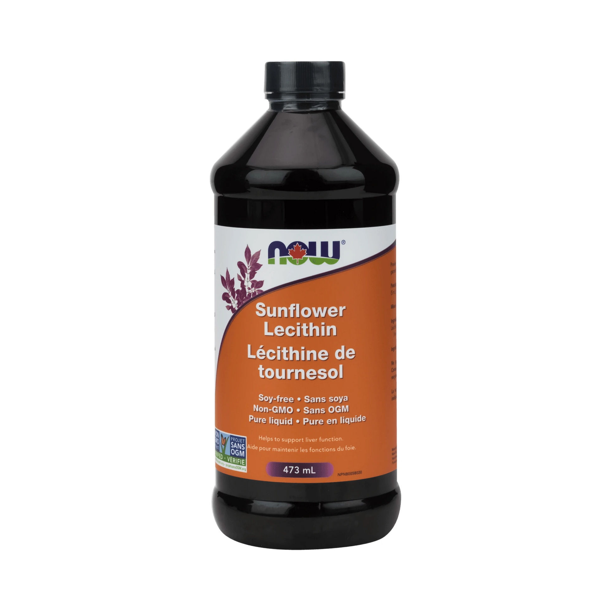 NOW Sunflower Liquid Lecithin Non-GMO 473mL