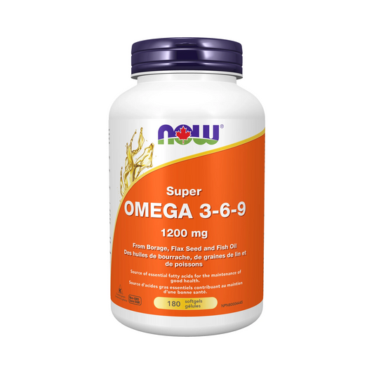 NOW Super Omega 3-6-9 1200mg (Borage/Flax/Fish) 180 Softgels