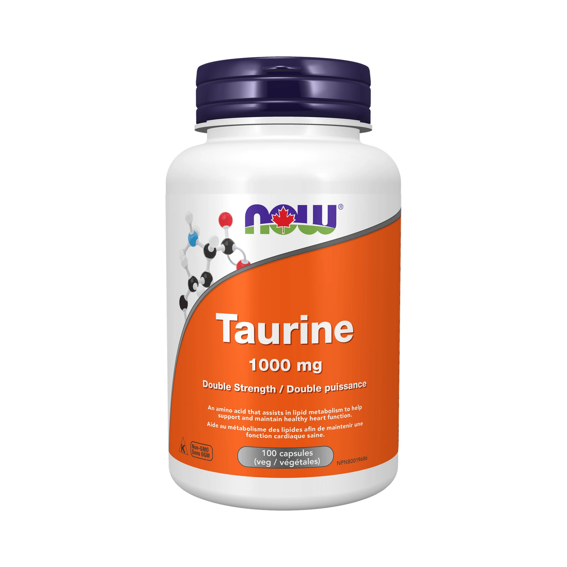 NOW Taurine 1000mg 100 Veg Capsules