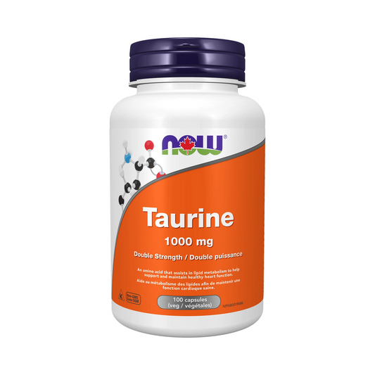 NOW Taurine 1000mg 100 Veg Capsules