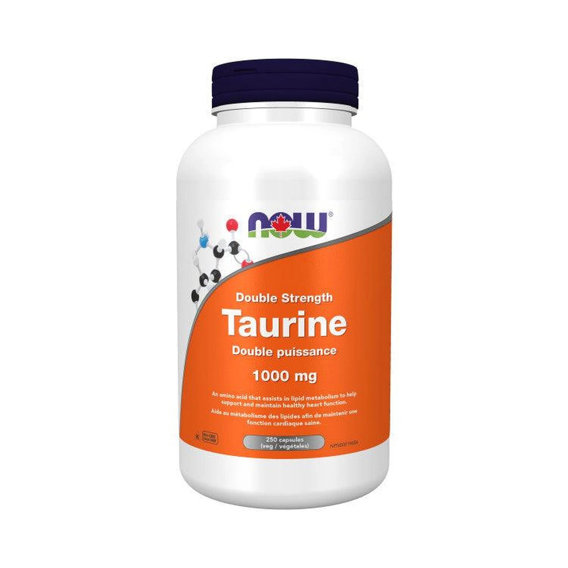 NOW Taurine 1000mg 250 Veg Capsules