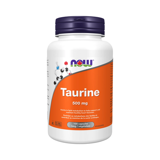 NOW Taurine 500mg 100 Capsules