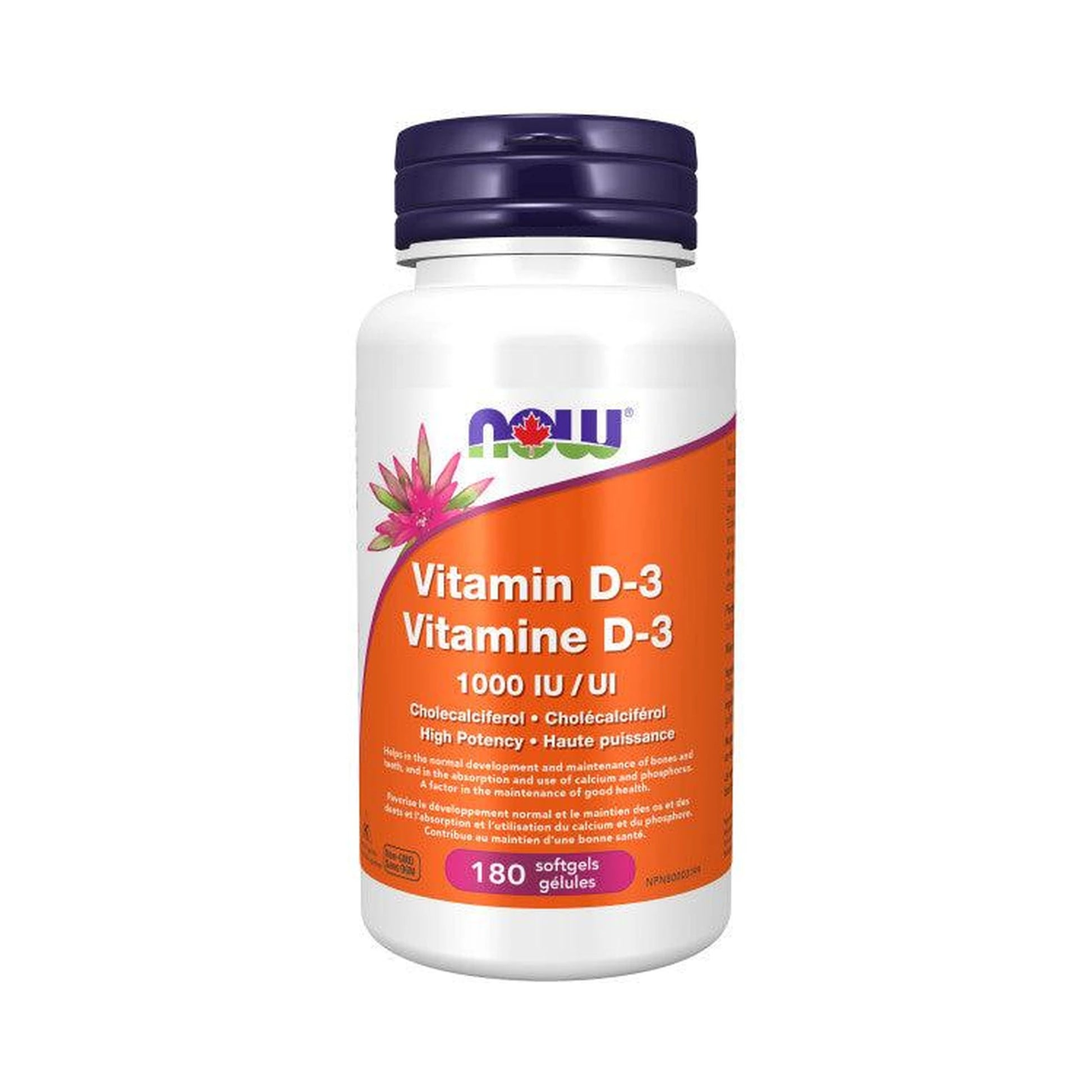 NOW Vitamin D-3 1,000IU 180 Softgels