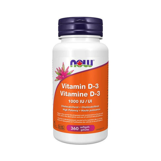 NOW Vitamin D-3 1,000IU 360 Softgels