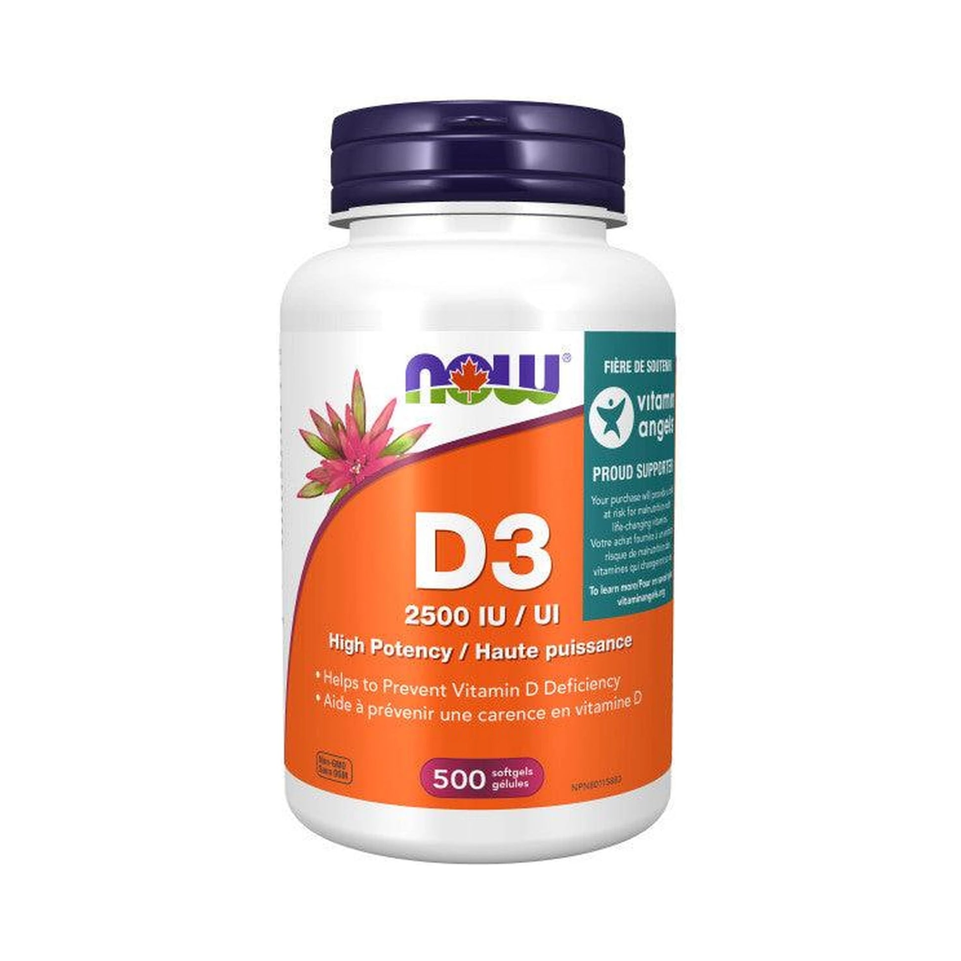 NOW Vitamin D-3 2,500IU 500 Softgels