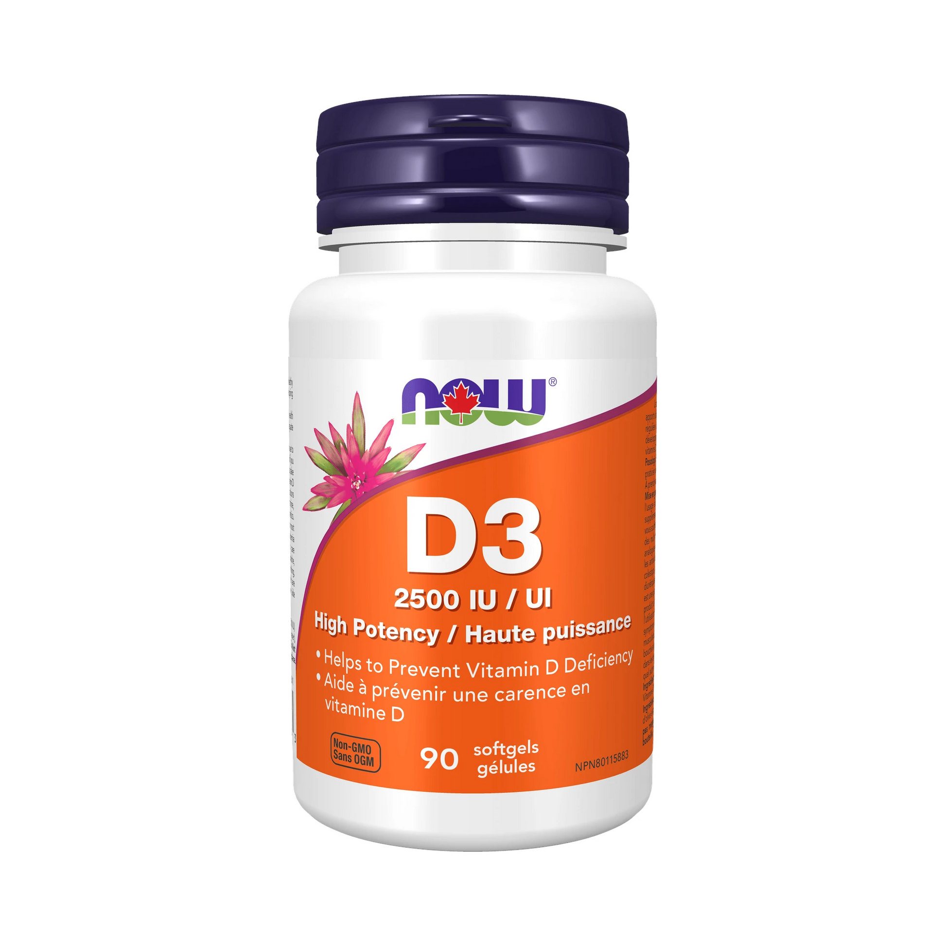 NOW Vitamin D-3 2,500IU 90 Softgels
