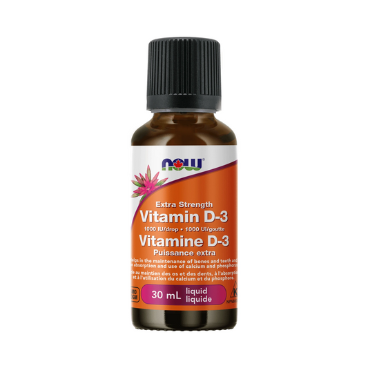 NOW Vitamin D-3 Liquid Extra Strength 1,000IU 30mL