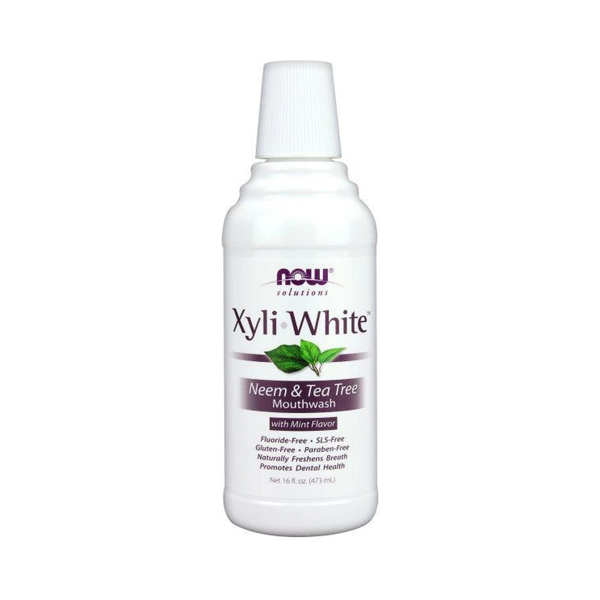 NOW Xyliwhite Neem & Tea Tree Mouthwash 473mL