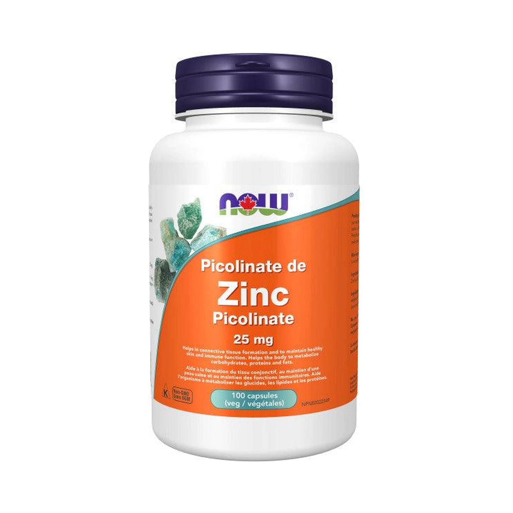 NOW Zinc Picolinate 25mg 100 Veg Capsules