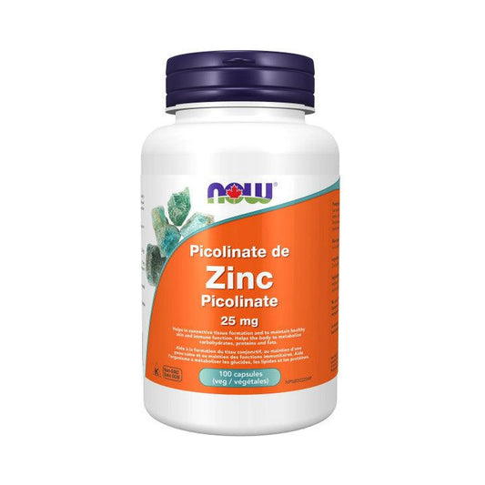 NOW Zinc Picolinate 25mg 100 Veg Capsules