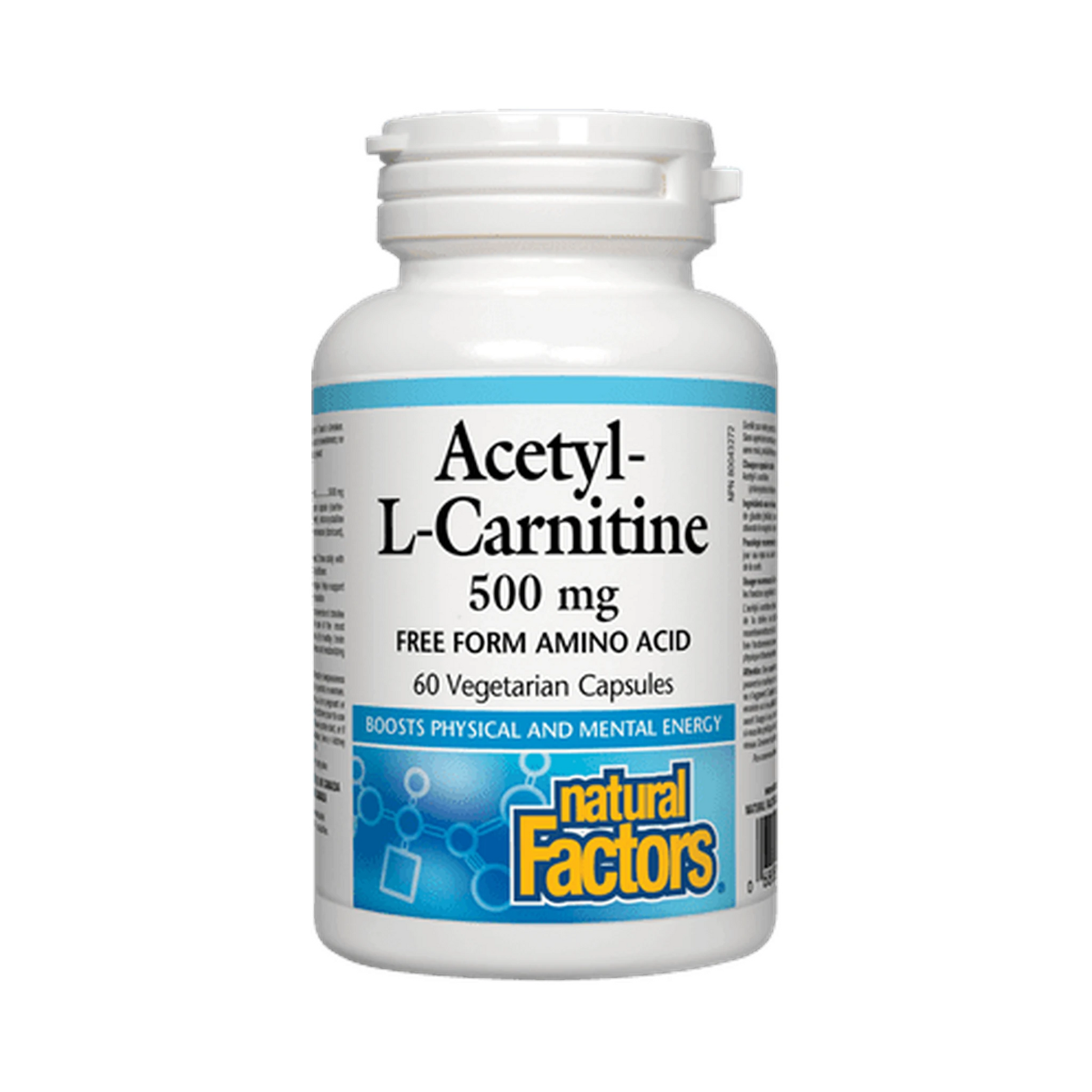 Natural Factors Acetyl-L-Carnitine 500mg 60 Veg Capsules