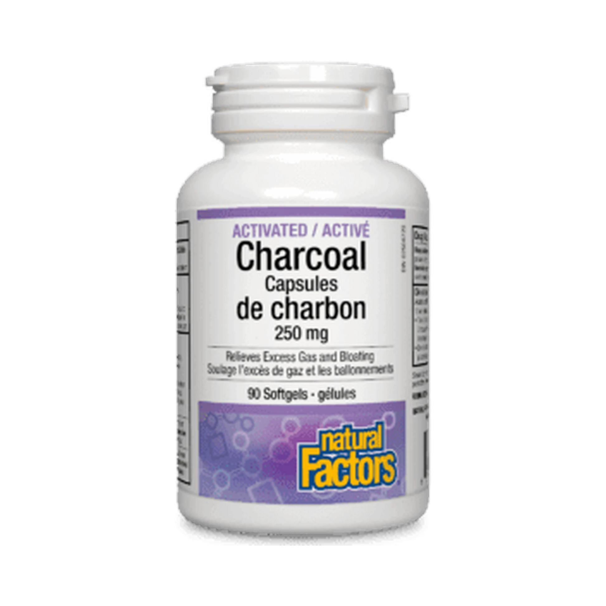 Natural Factors Activated Charcoal 250mg 90 Softgels