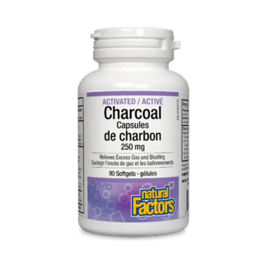 Natural Factors Activated Charcoal 250mg 90 Softgels