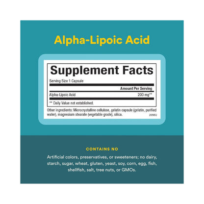 Natural Factors Alpha-Lipoic Acid 200mg 60 Capsules