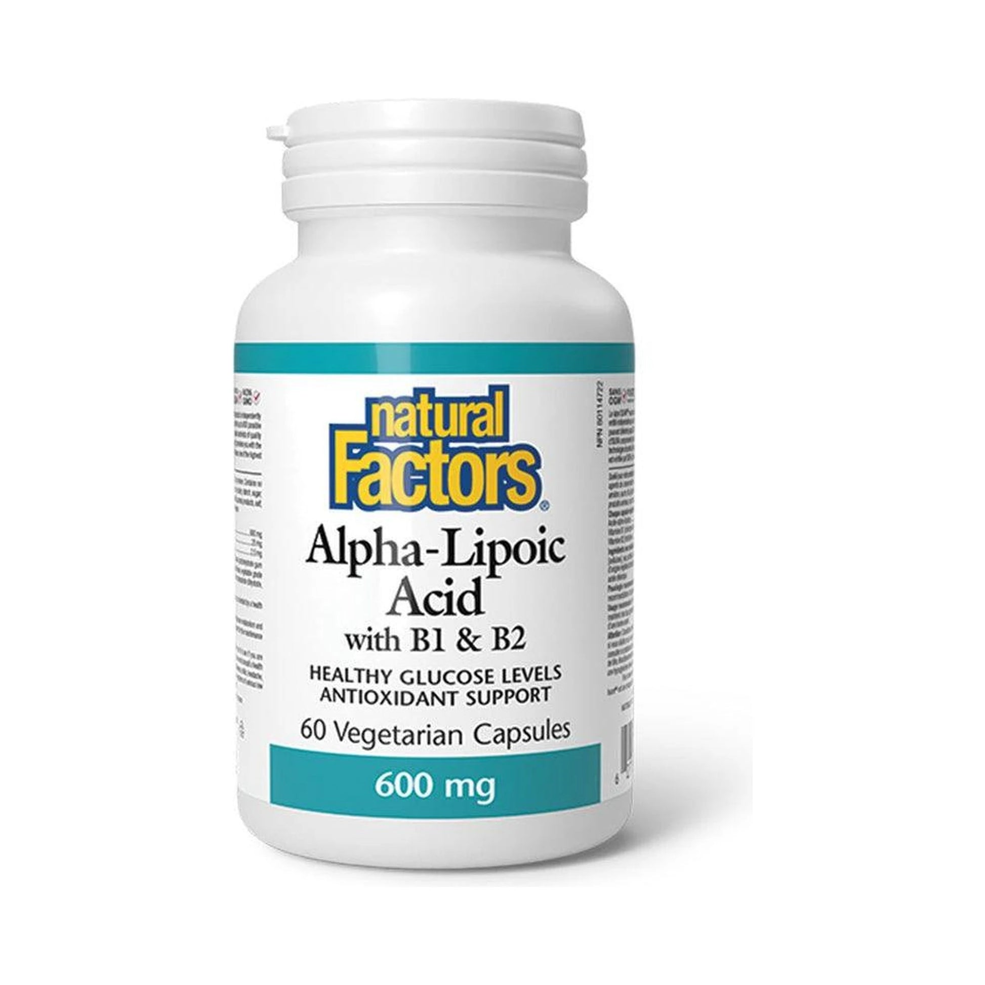 Natural Factors Alpha-Lipoic Acid with B1 & B2 60 Veg Capsules