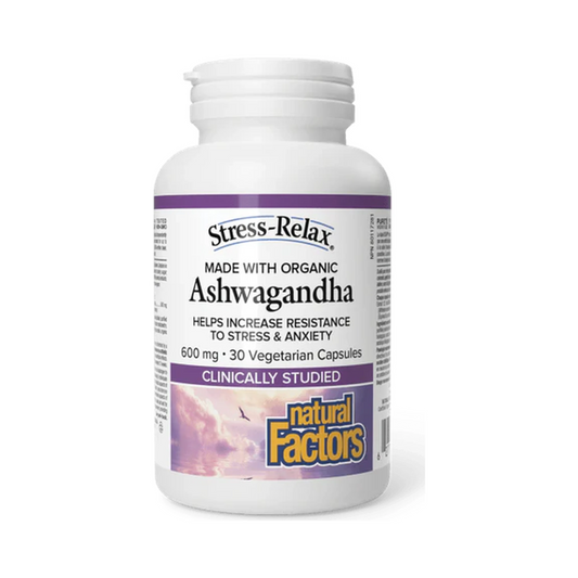 Natural Factors Ashwagandha 600mg Stress-Relax 60 Veg Capsules