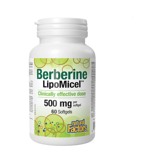 Natural Factors Berberine LipoMicel 500mg 60 Softgels
