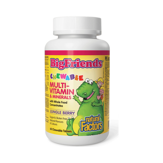 Natural Factors Big Friends Multivitamin & Minerals Jungle Berry 60 Chewables